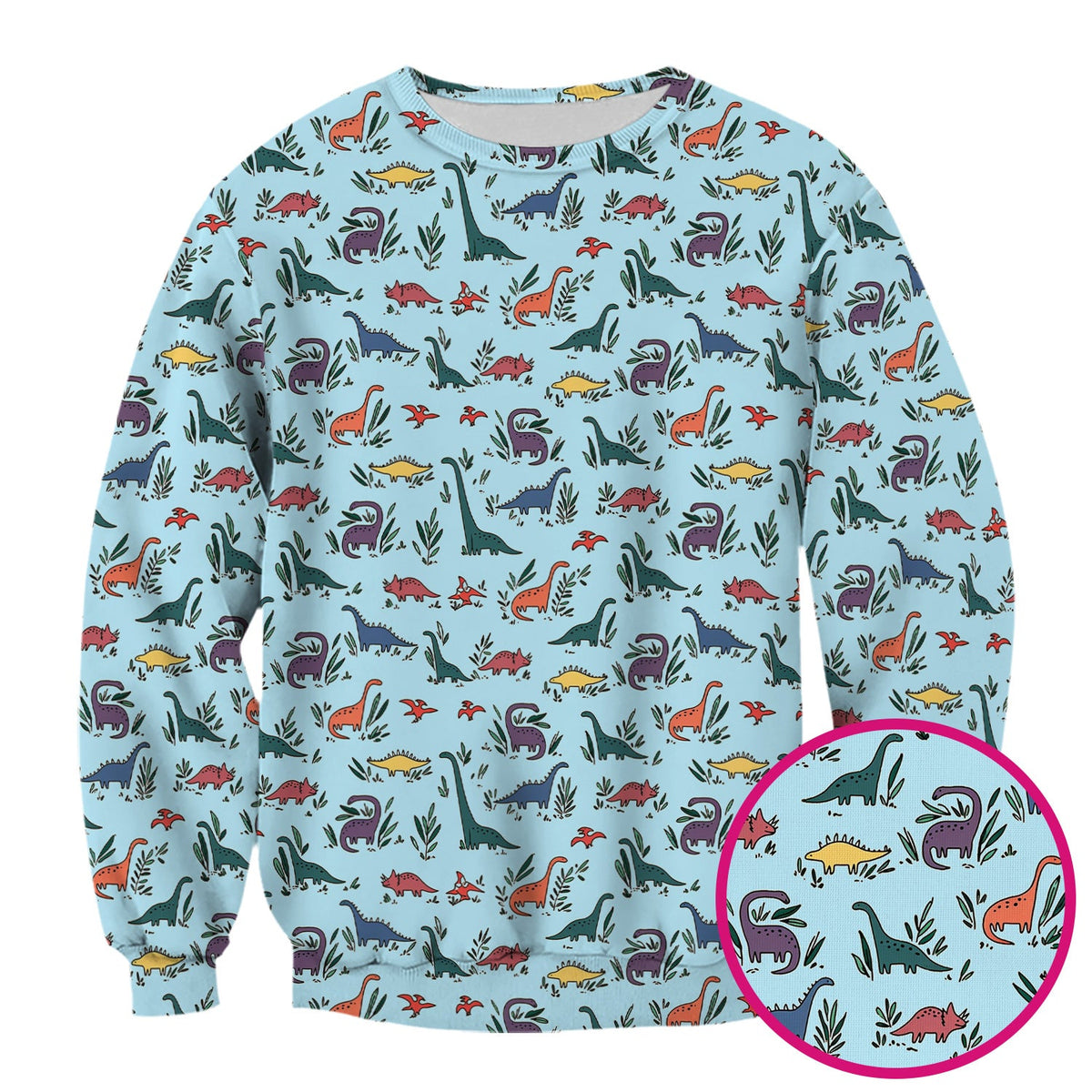 Dinosaur Leafy Garden Nurse Scrub Top