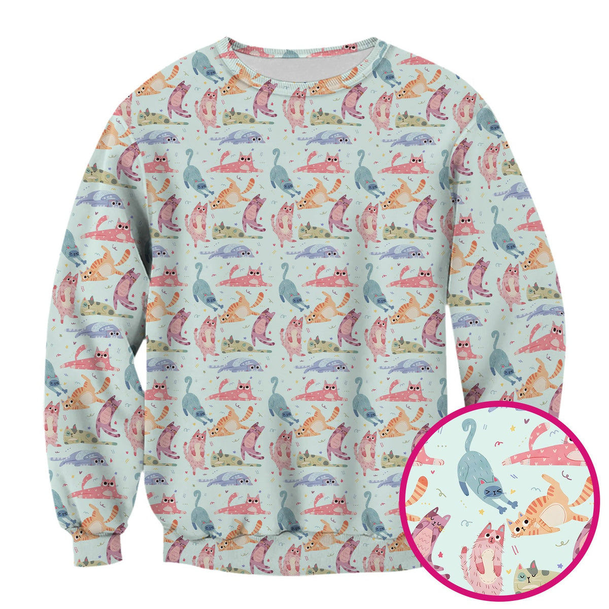 Pastel Cat Nurse Scrub Top