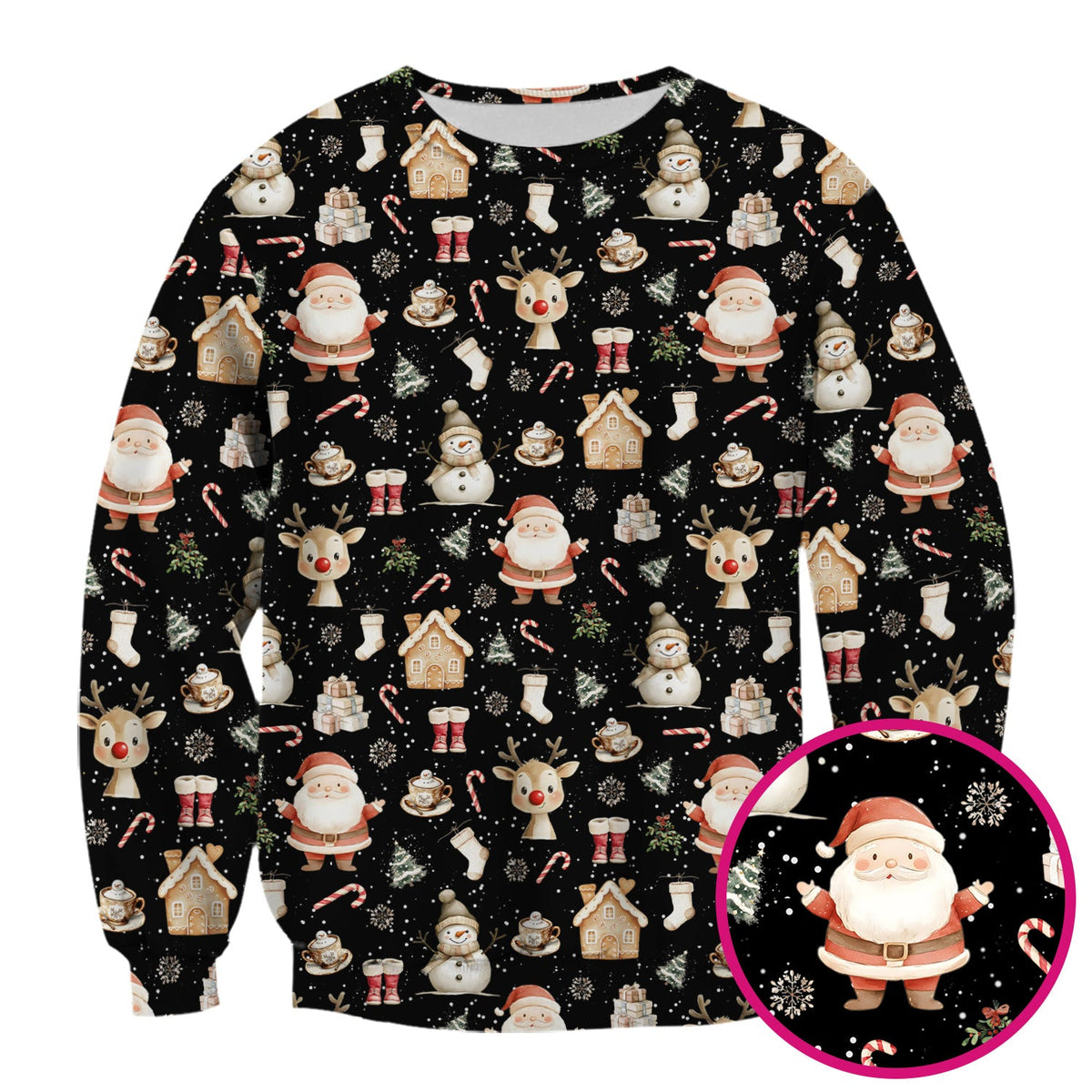 Christmas Santa Nurse Scrub Top