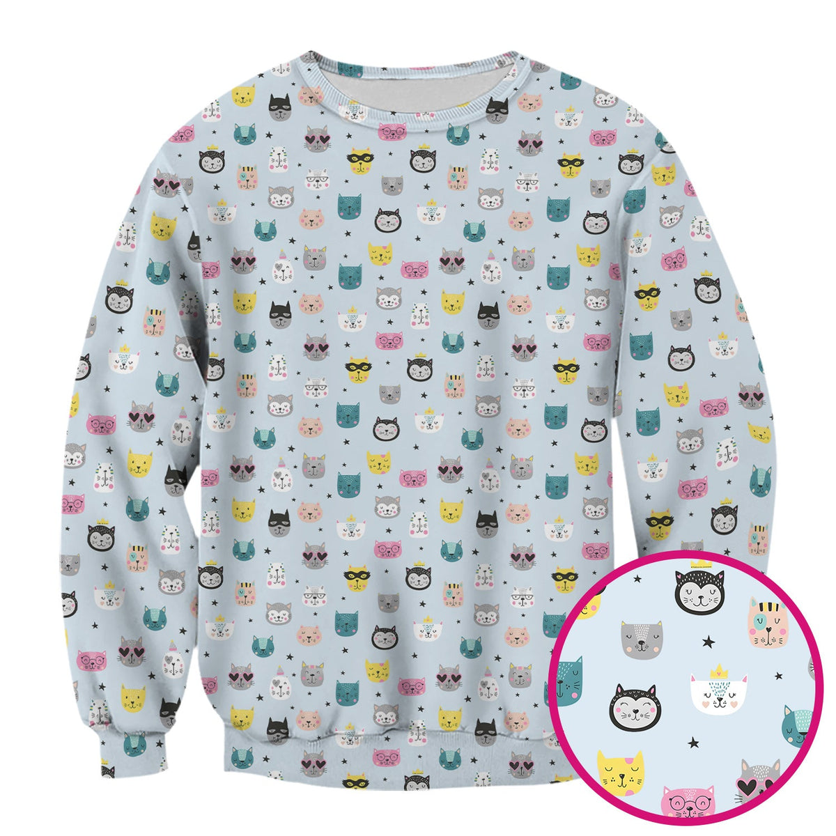 Colorful Cat Nurse Scrub Top