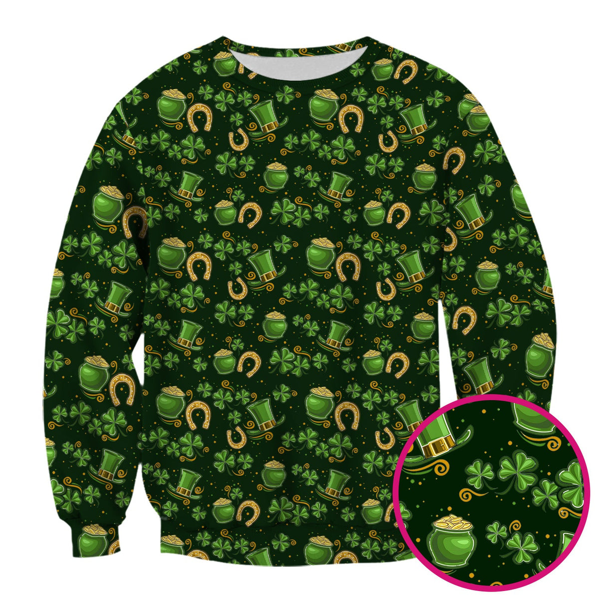 St Patrick Shamrock Nurse Scrub Top