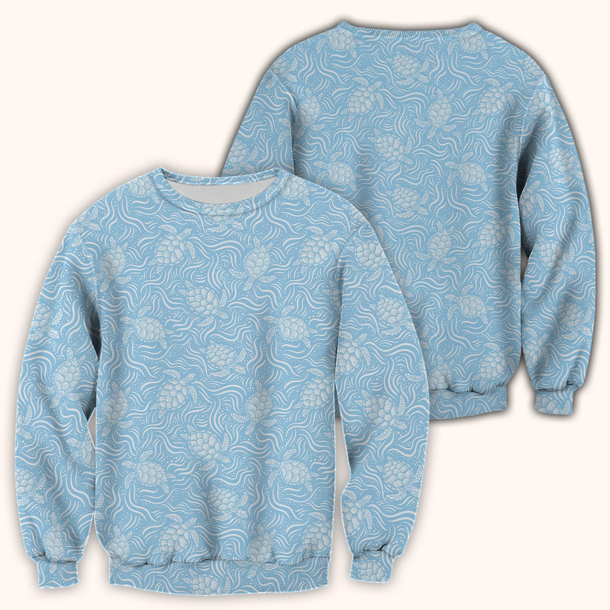 Ocean Sea Turtle Waves Nurse Scrub Top
