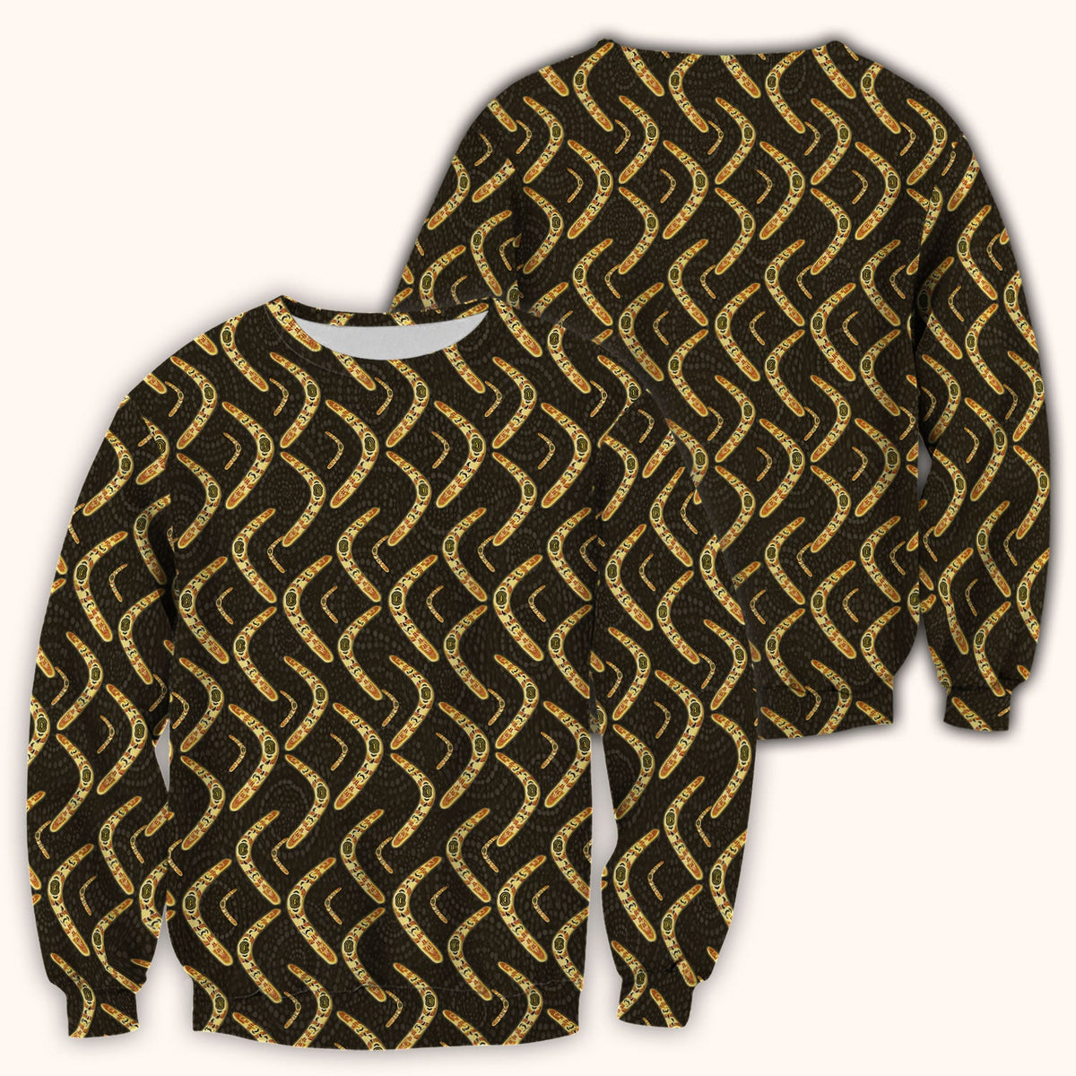Aboriginal Boomerang Nurse Scrub Top