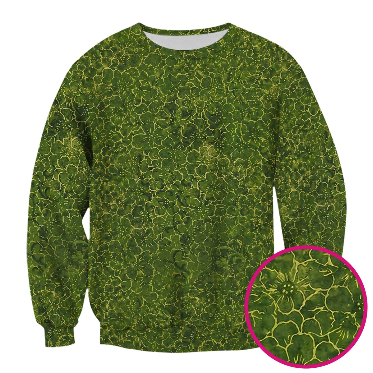 Green Floral Blossom Nurse Scrub Top