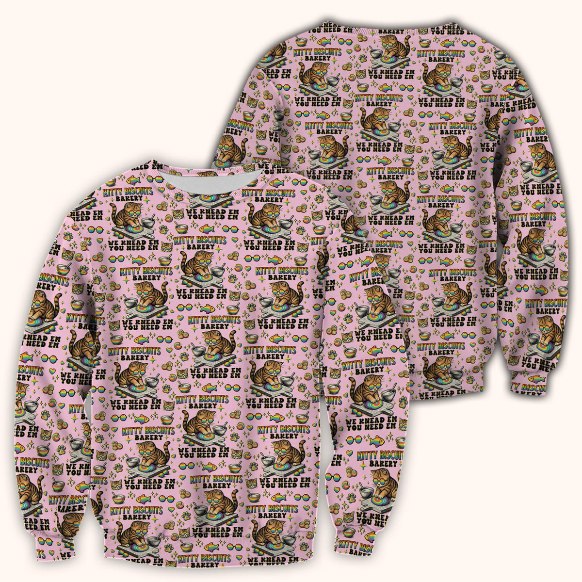 Pride Nurse Cat Baking Scrub Top