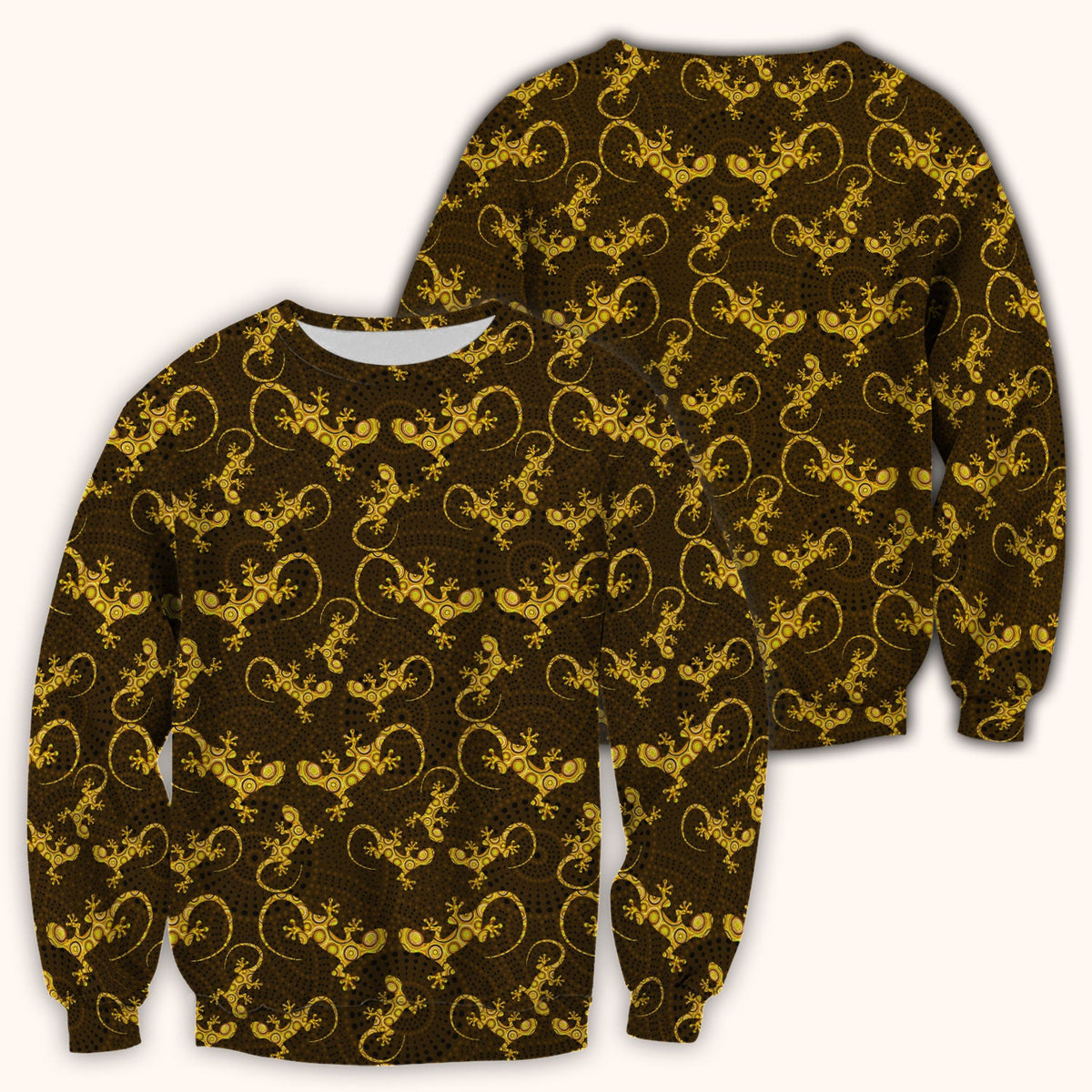 Australian Gecko Dot Art Inspired Medical Scrub Top - Women Uniform