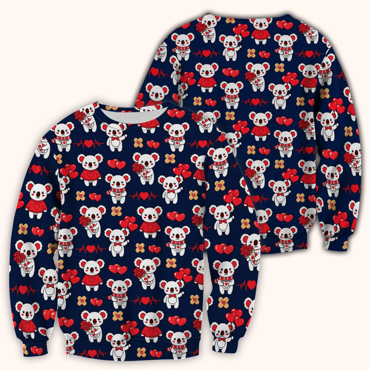 Sweet Koala Scrub Top - Valentines Day Gift For Nurse