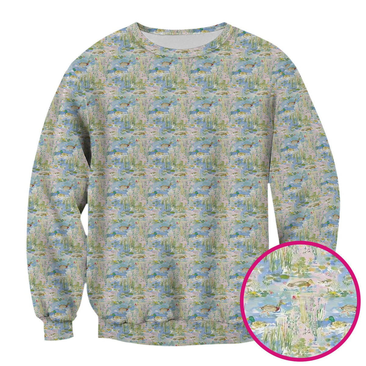 Ducks In Pond Nurse Scrub Top