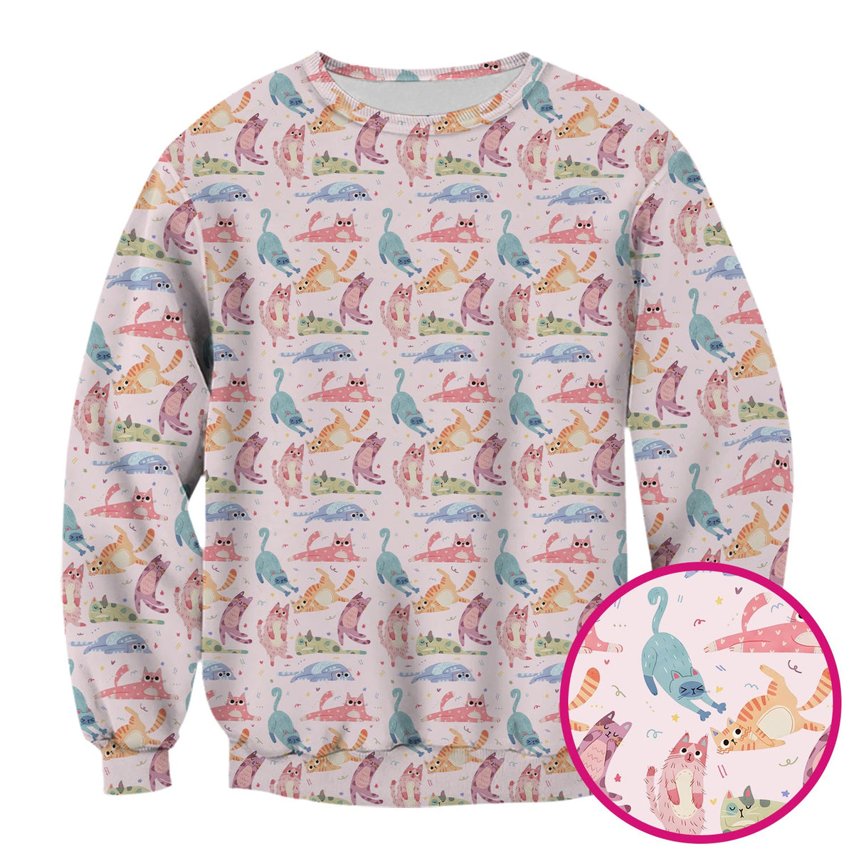 Pastel Cat Nurse Scrub Top