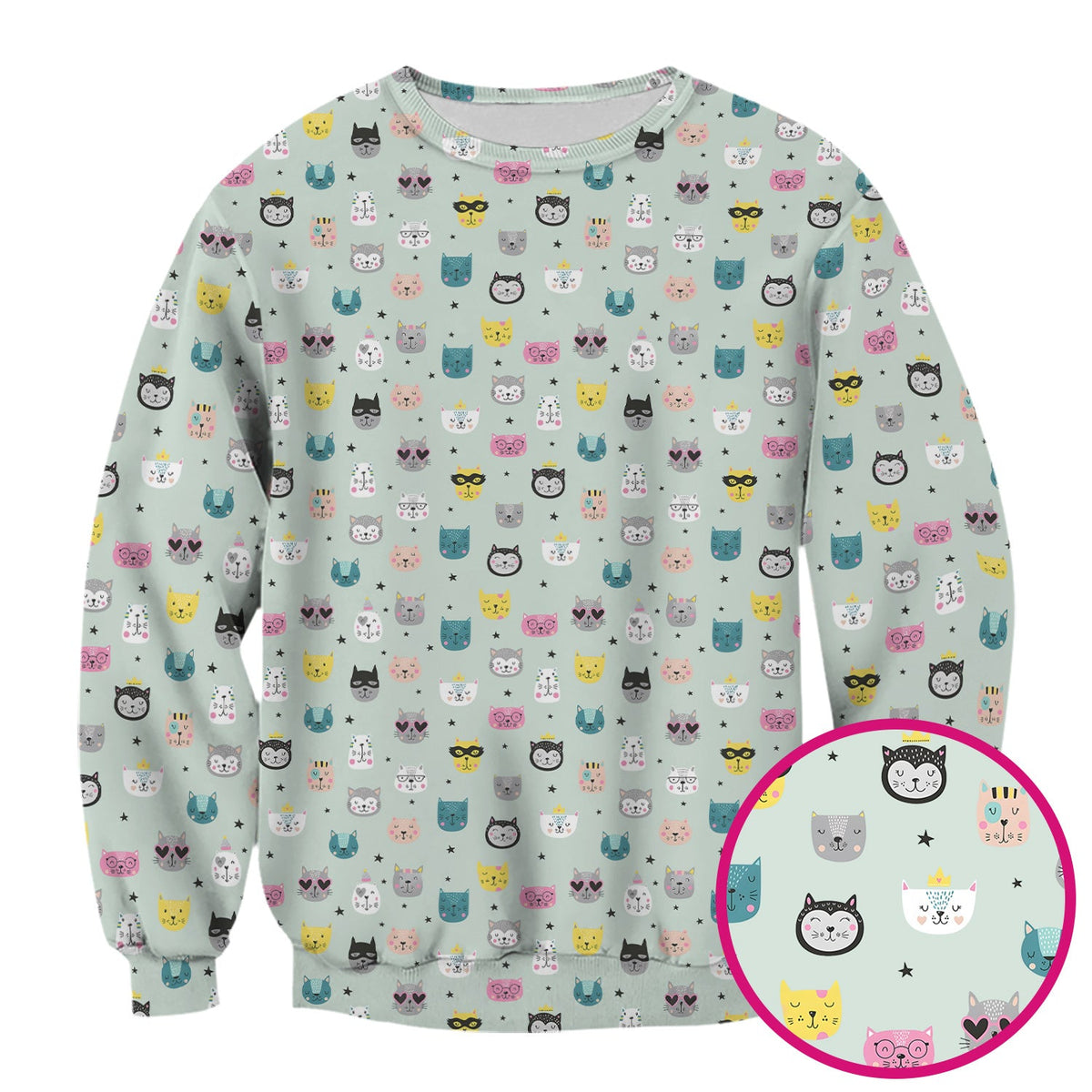 Colorful Cat Nurse Scrub Top