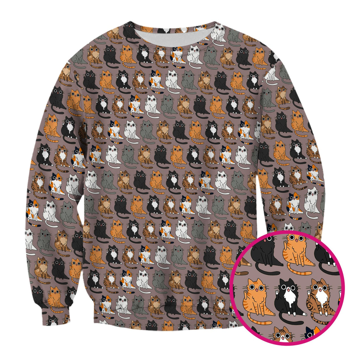 Cat Pattern Nurse Scrub Top