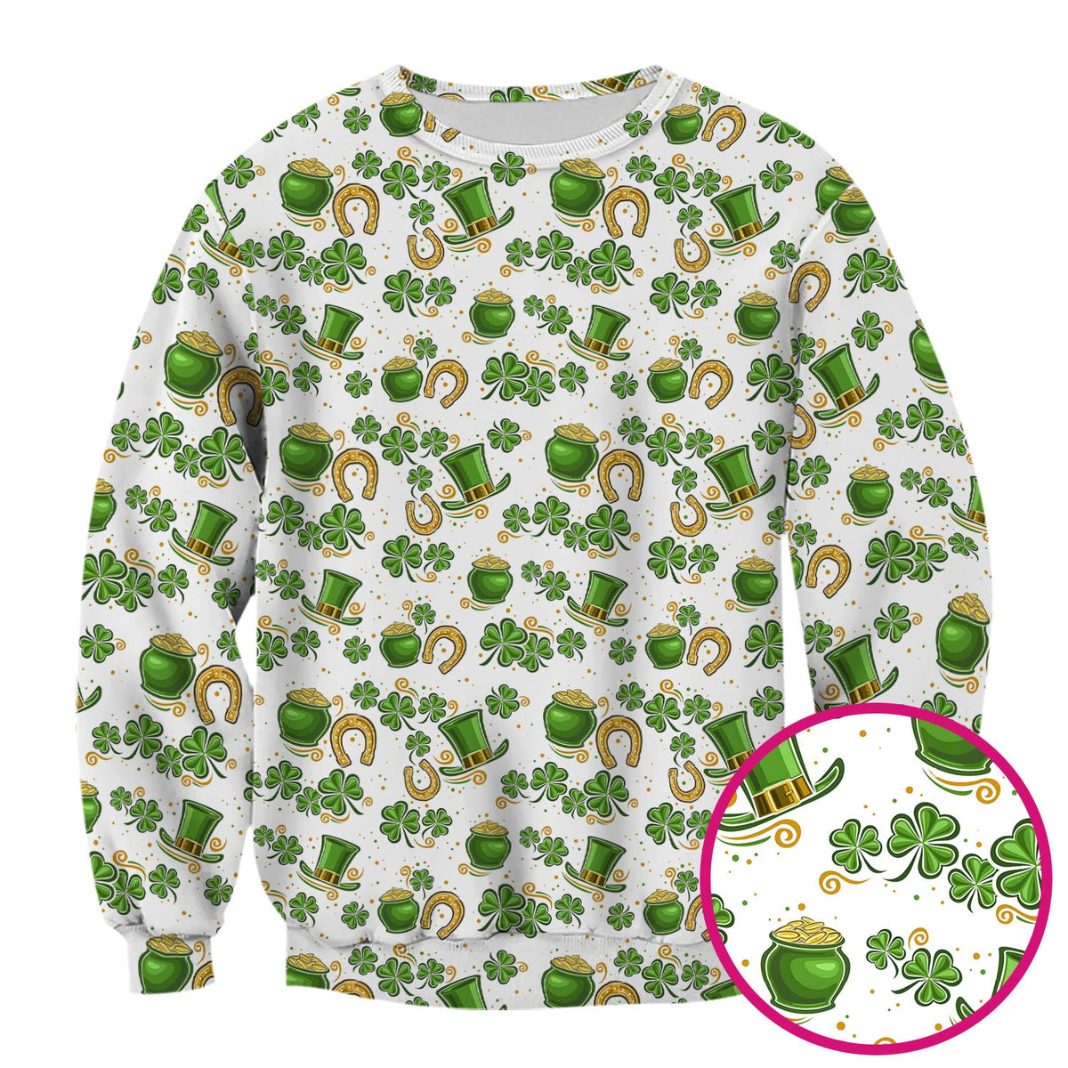 St Patrick Shamrock Nurse Scrub Top