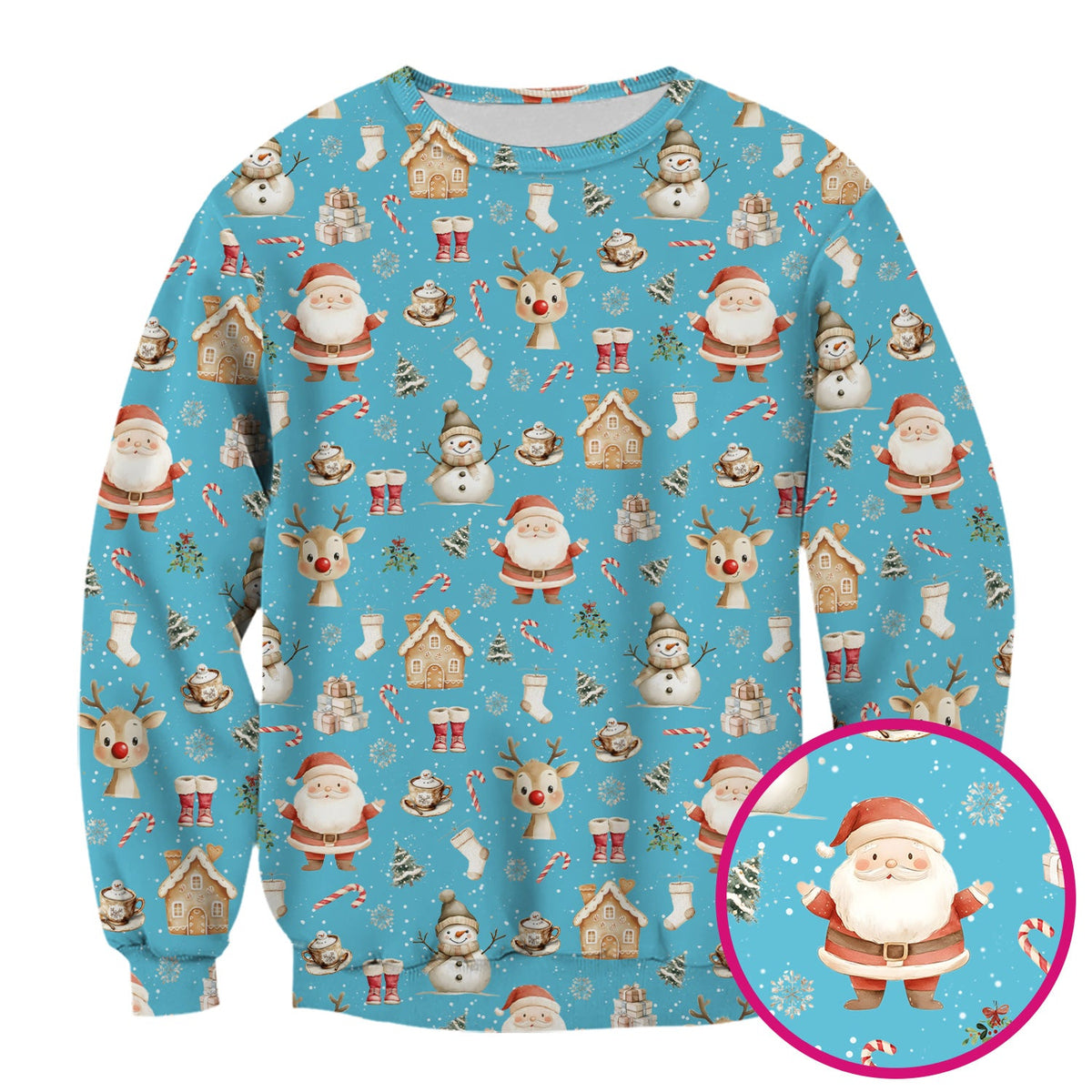 Christmas Santa Nurse Scrub Top