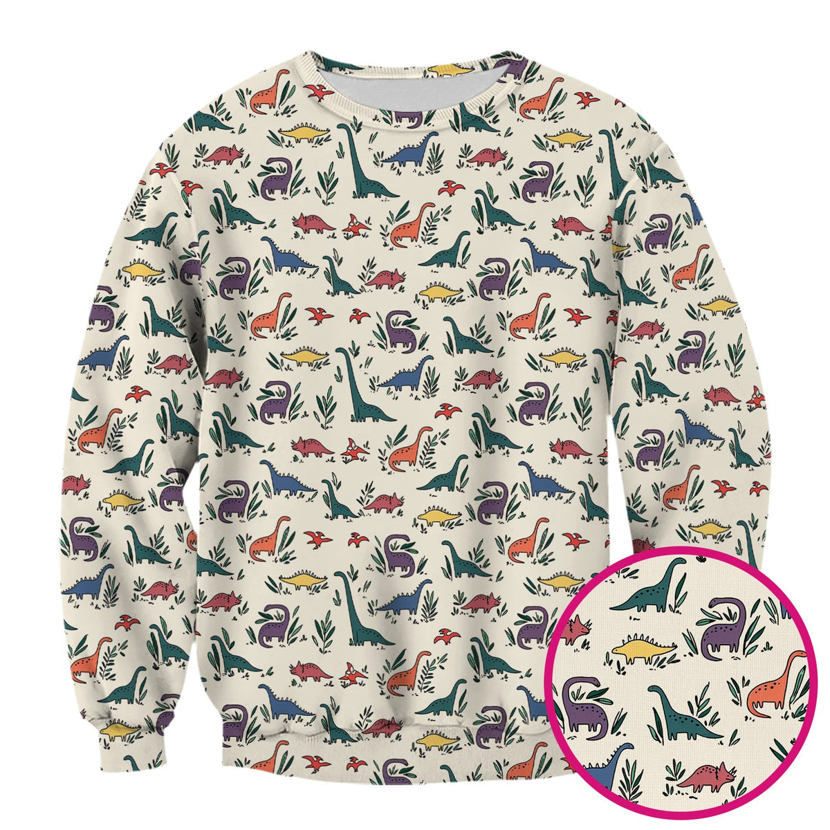 Dinosaur Leafy Garden Nurse Scrub Top