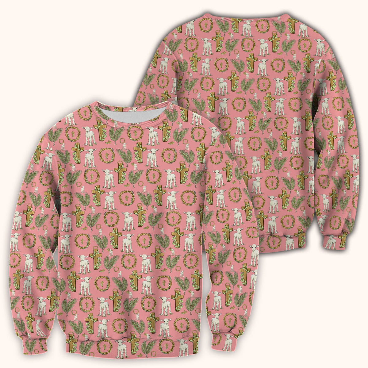 Faith Lamb Cross Nurse Scrub Top