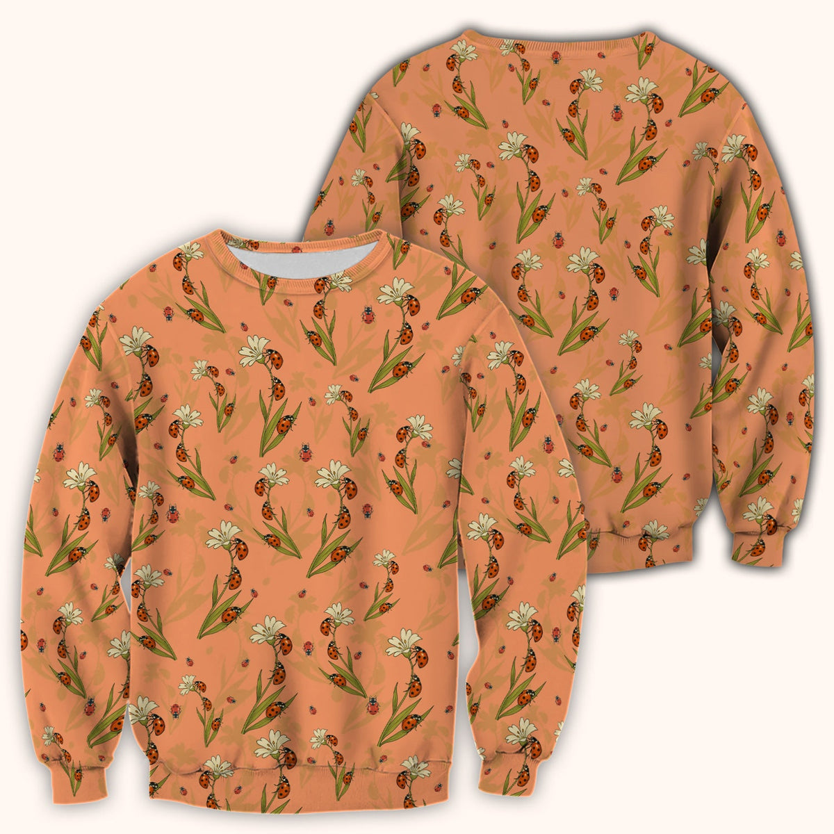 Fresh Daisy Ladybug Garden Nurse Scrub Top