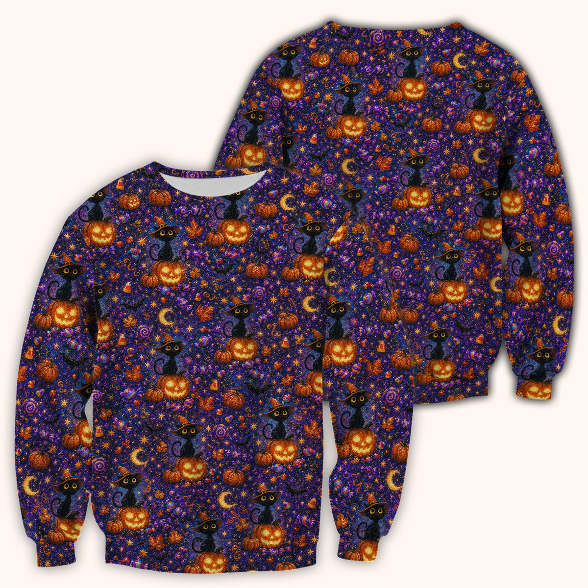 Mystical Witch Cat Nurse Scrub Top - Halloween Gift