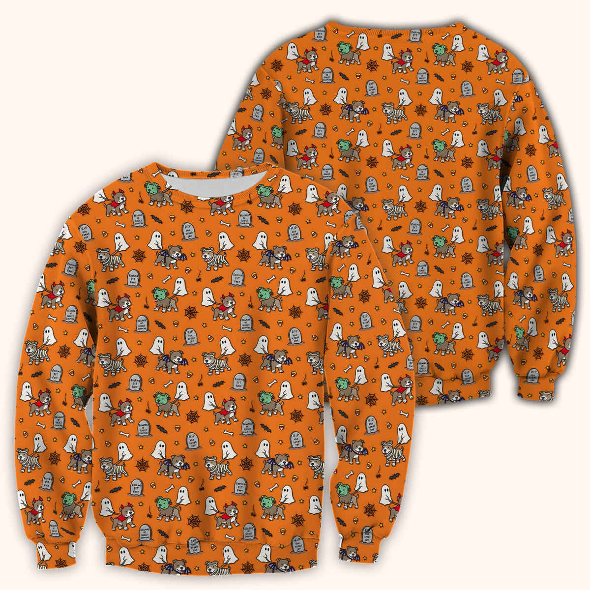 Halloween Pit Bull Costume Nurse Scrub Top