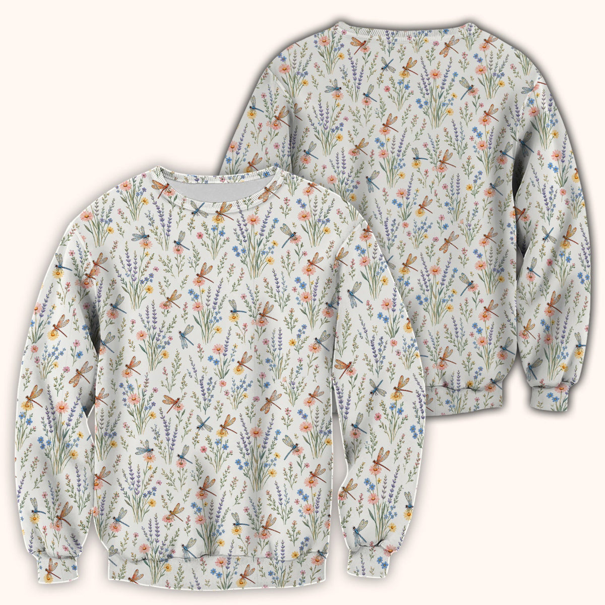 Dragonfly Wildflower Meadow Nurse Scrub Top