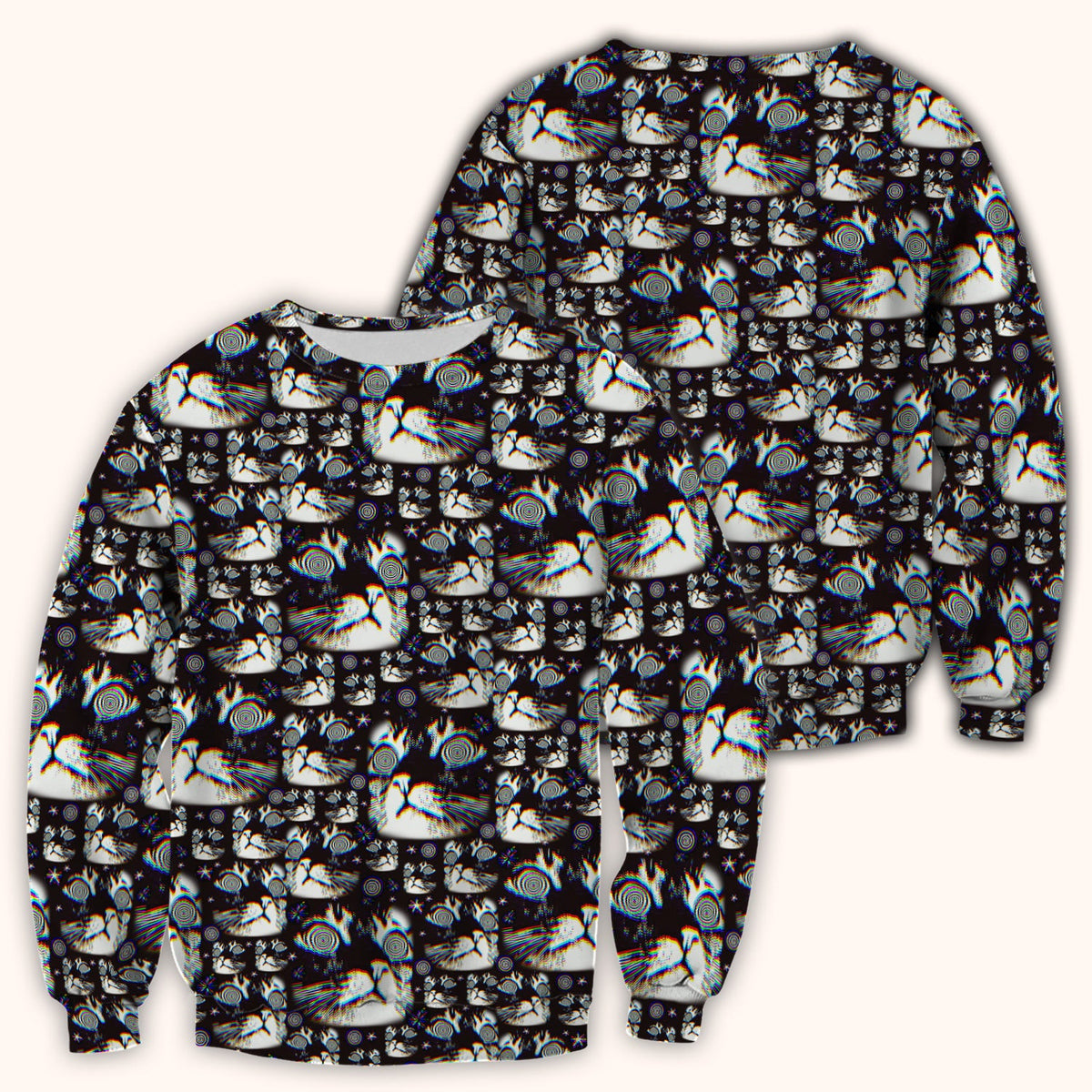 Cosmic Cat Eye Spiral Nurse Scrub Top