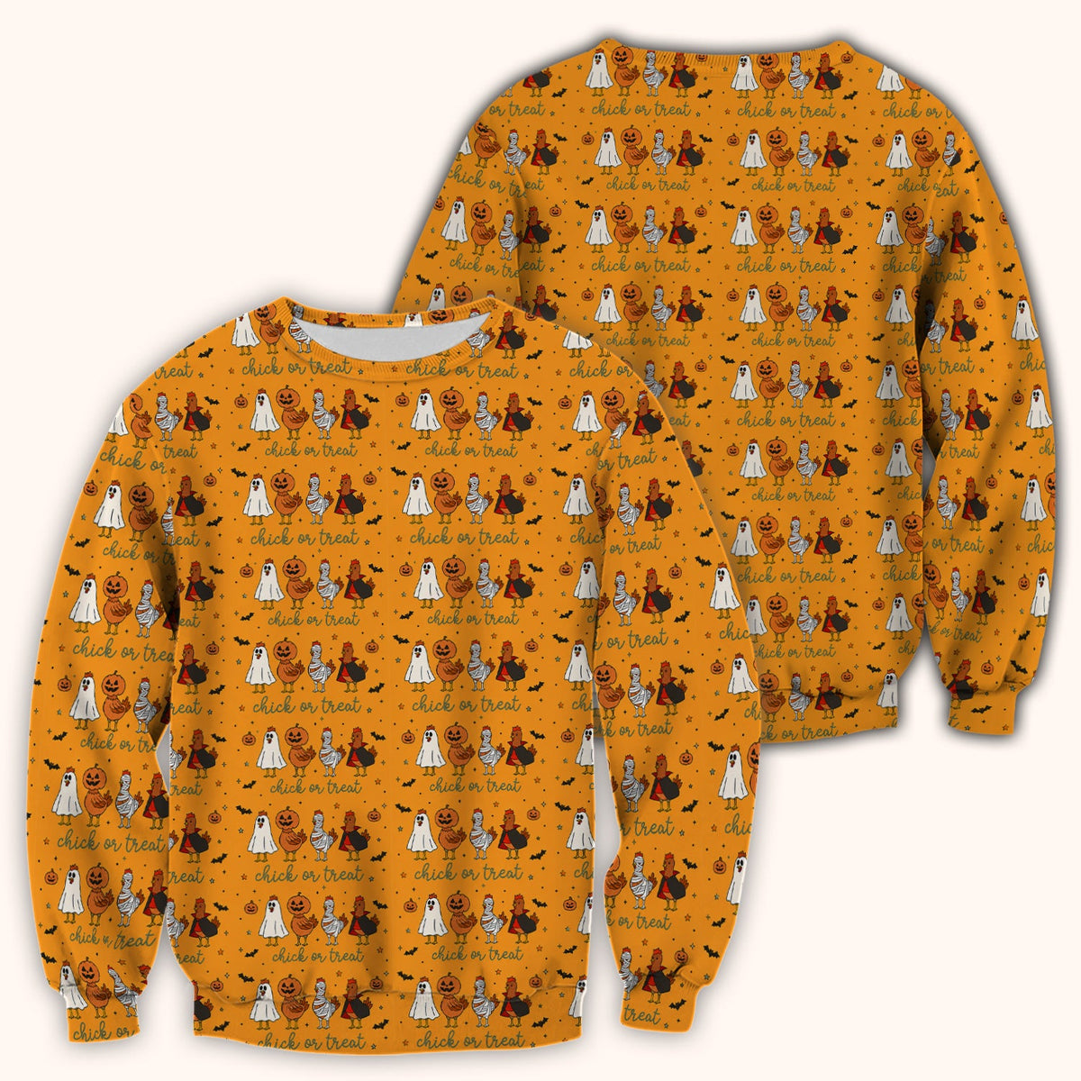 Chick Or Treat Nurse Scrub Top - Halloween Gift