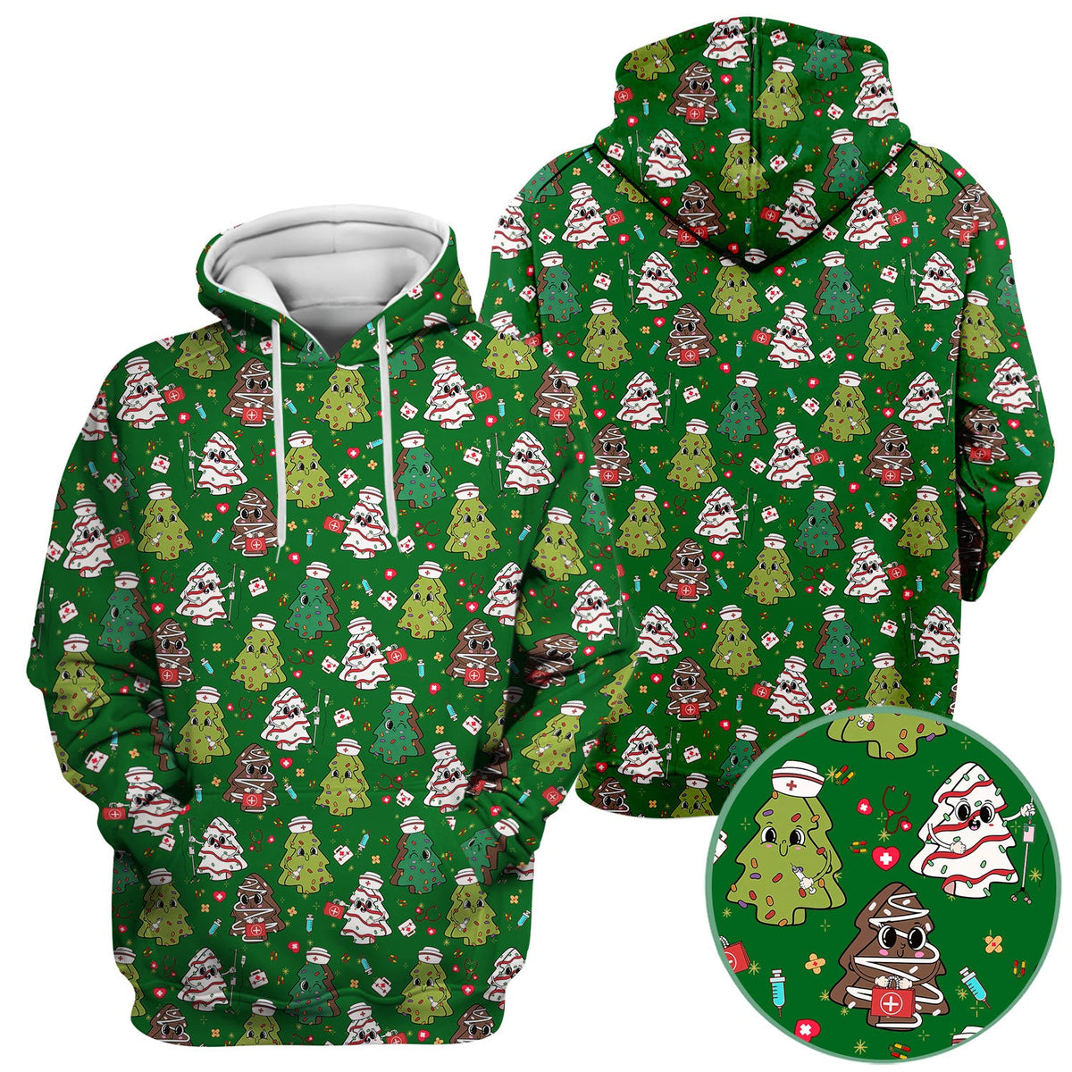 Christmas Tree Nurse Scrub Top