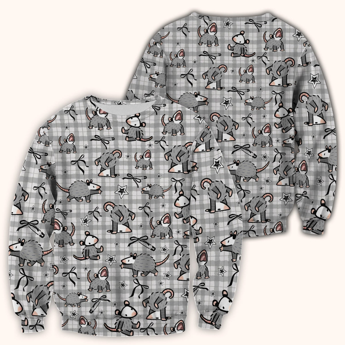 Mouse Opossum Cartoon Nurse Scrub Top