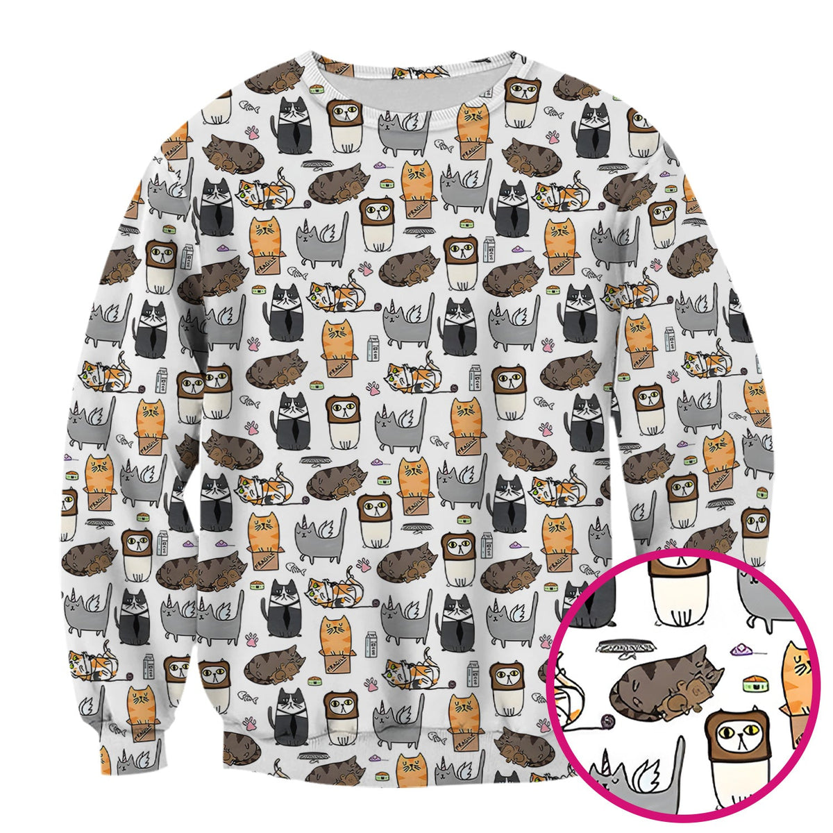 Lazy Cat Doodle Cozy Kitty Nurse Scrub Top