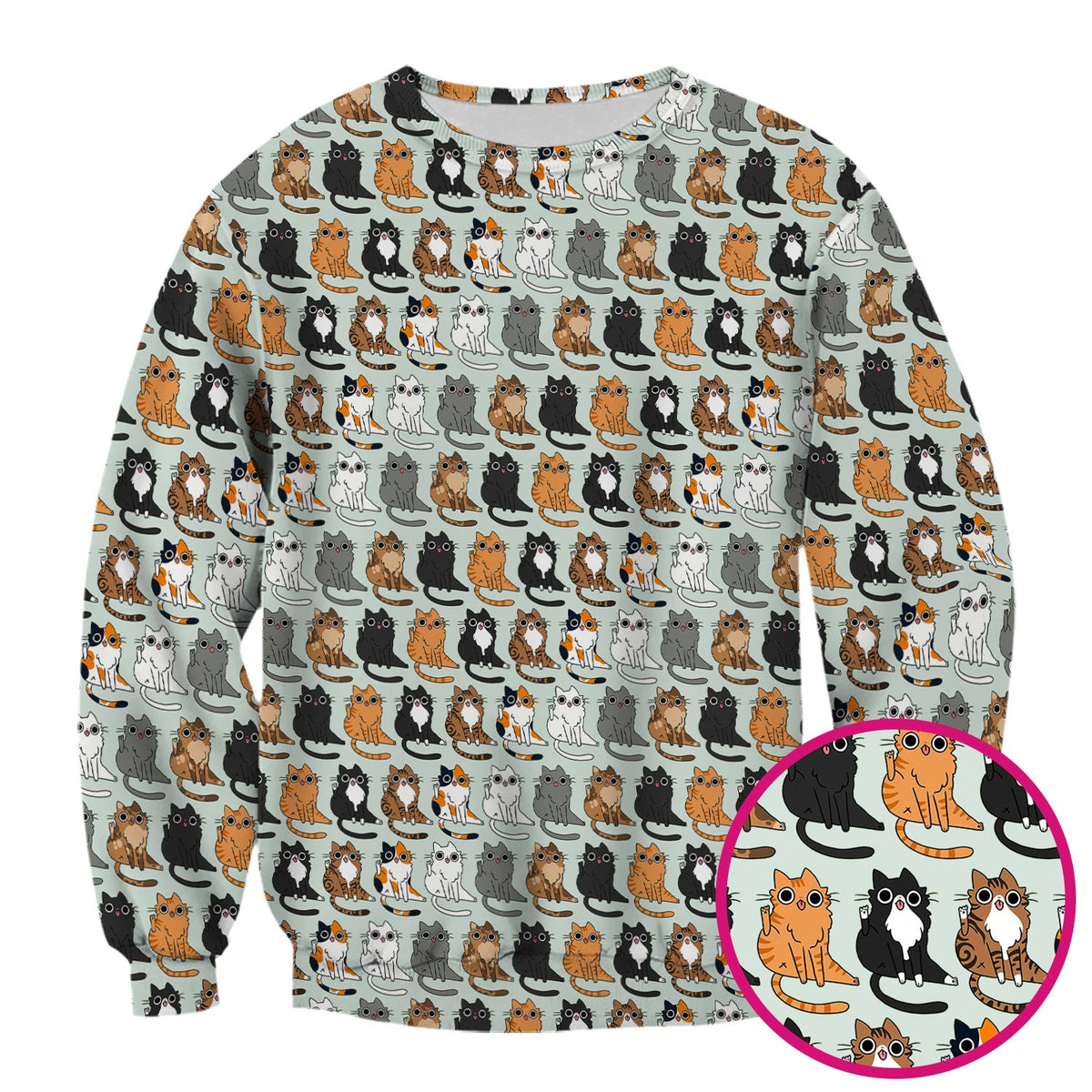 Cat Pattern Nurse Scrub Top