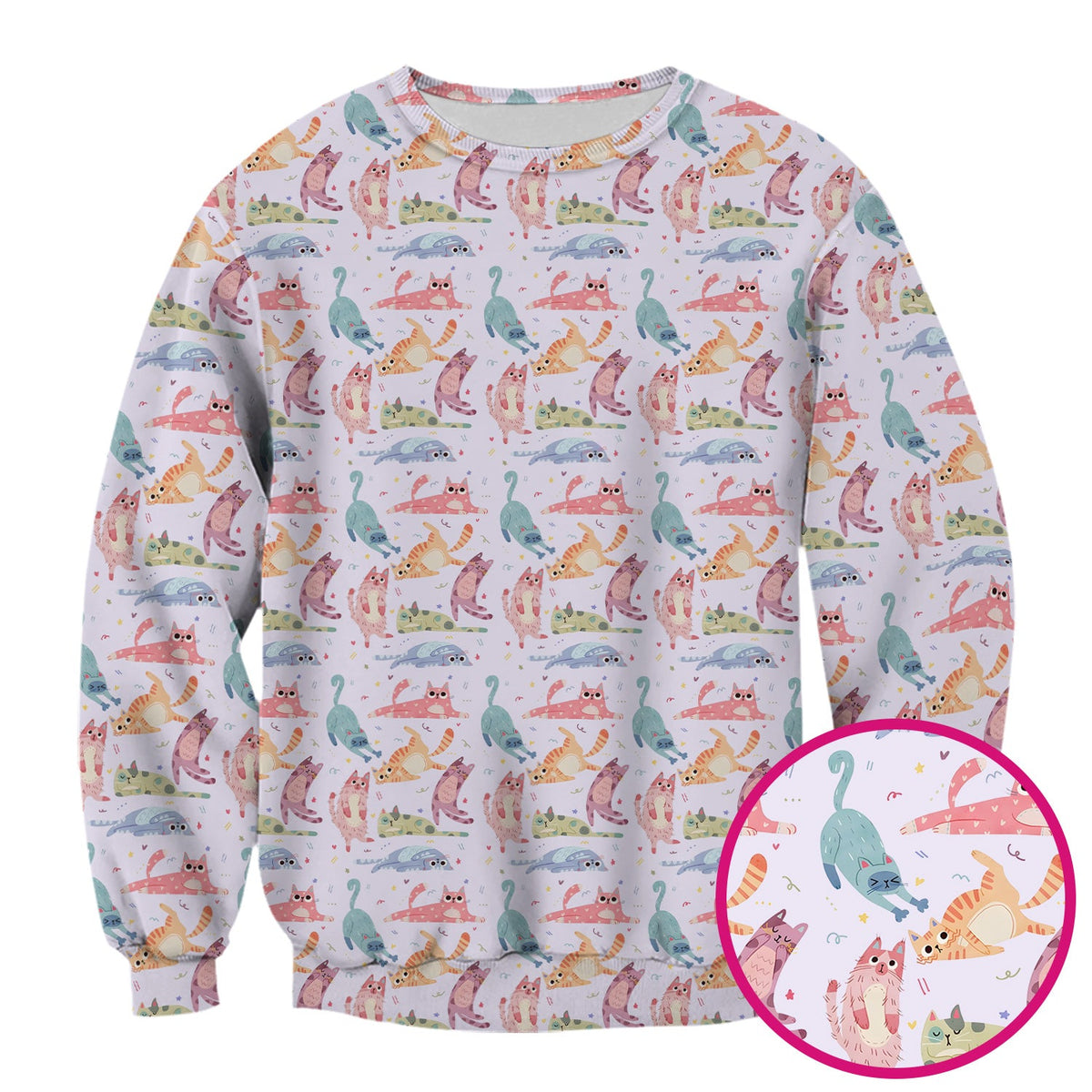 Pastel Cat Nurse Scrub Top