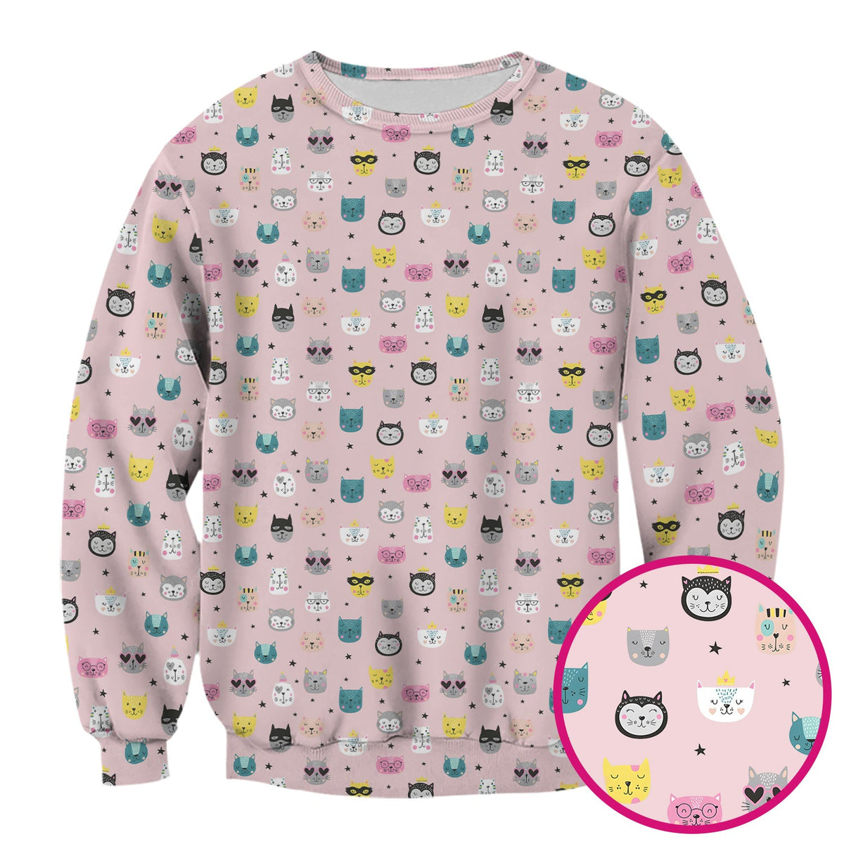 Colorful Cat Nurse Scrub Top