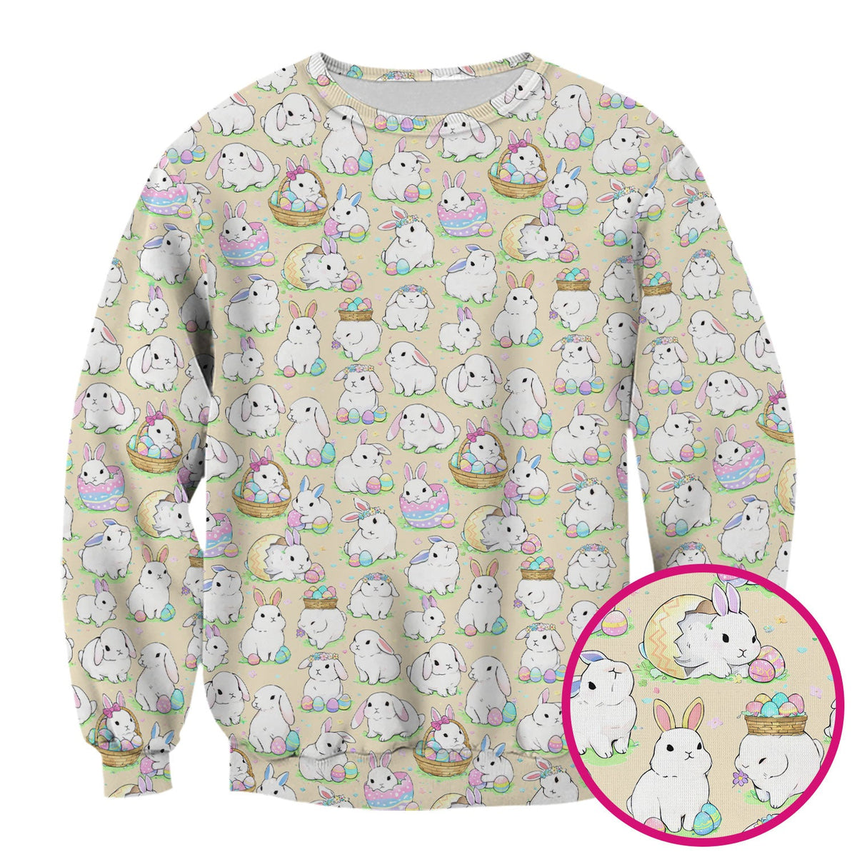 Bunny Egg Nurse Scrub Top - Easter Gift