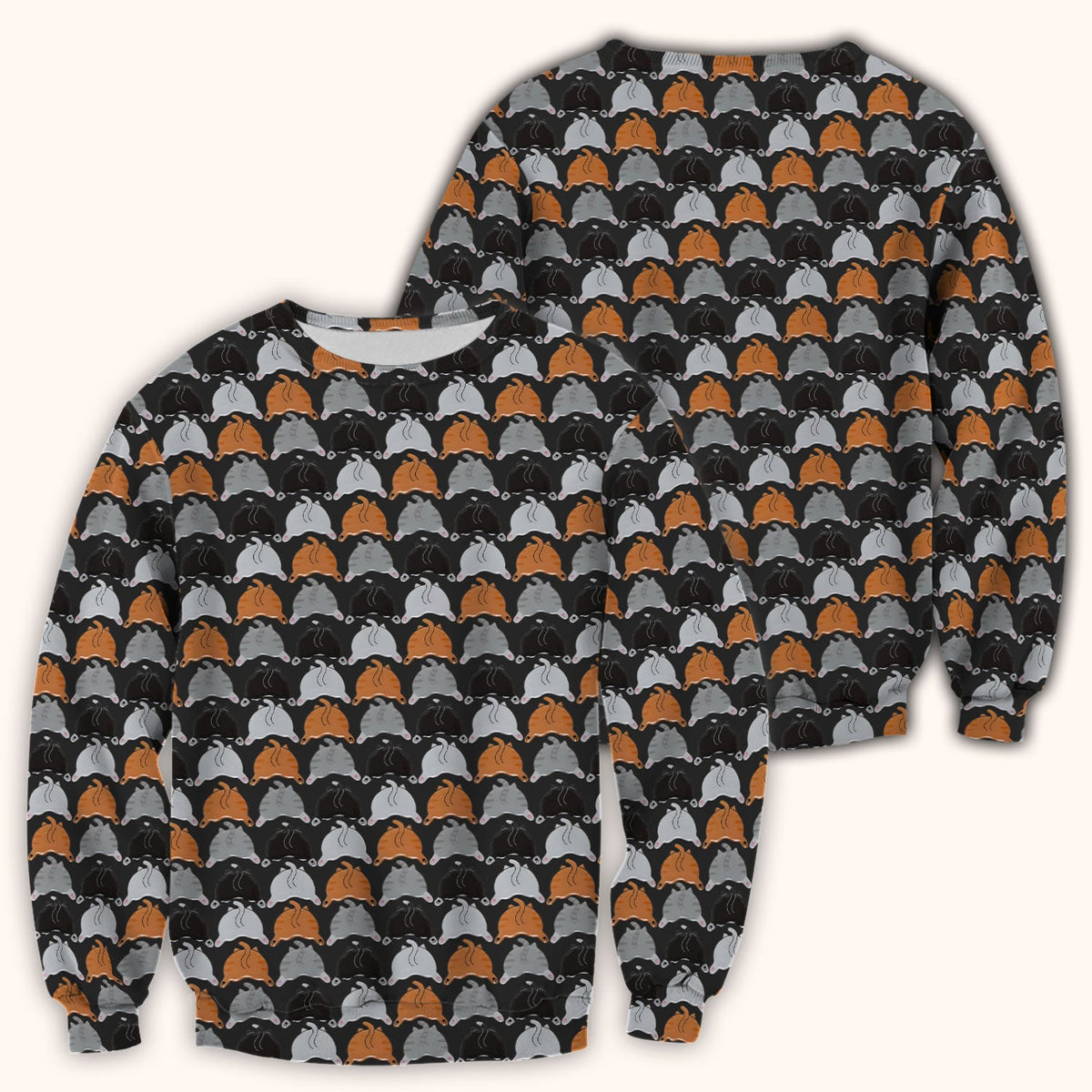 Multicolor Cat Nurse Scrub Top