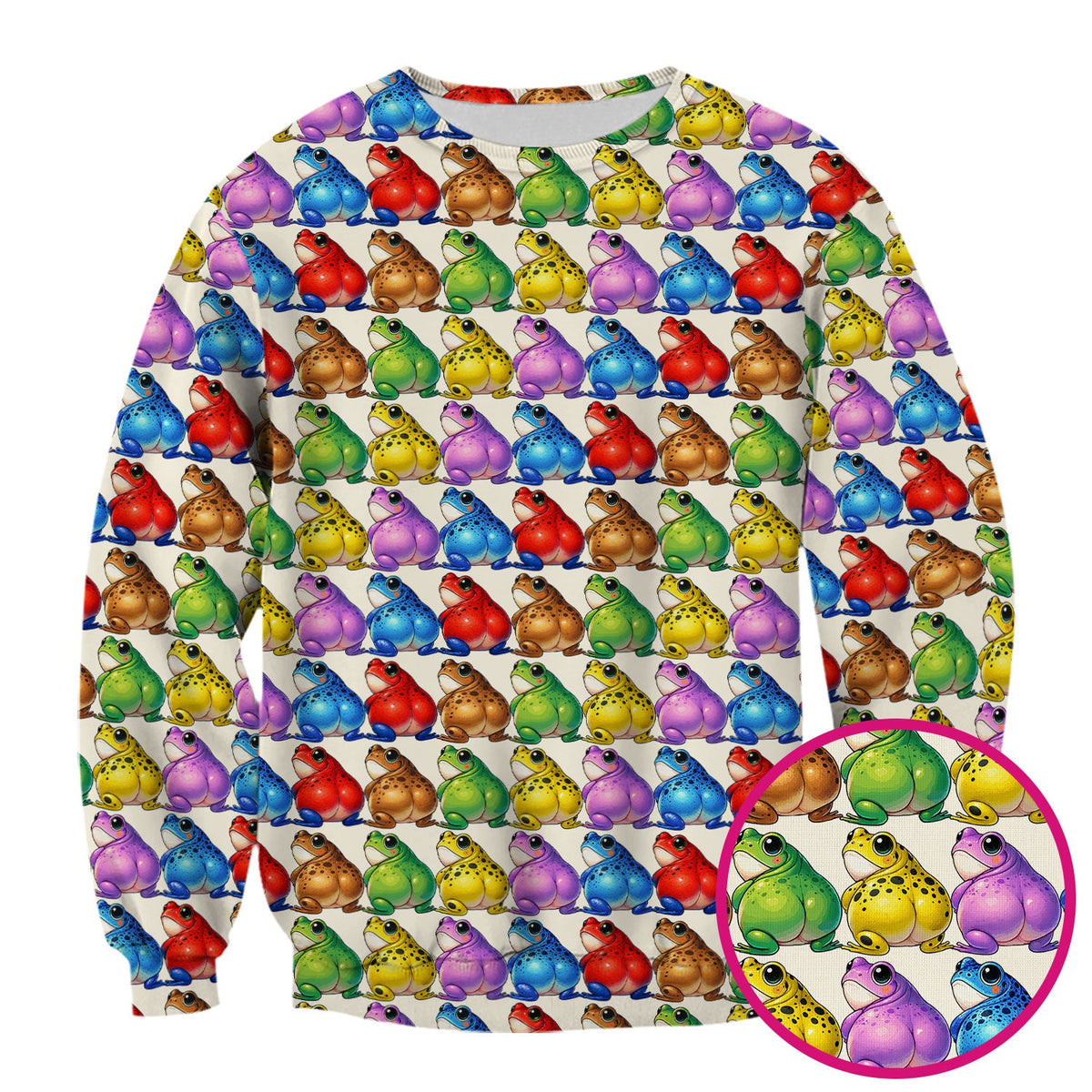Colorful Frogs Nurse Scrub Top