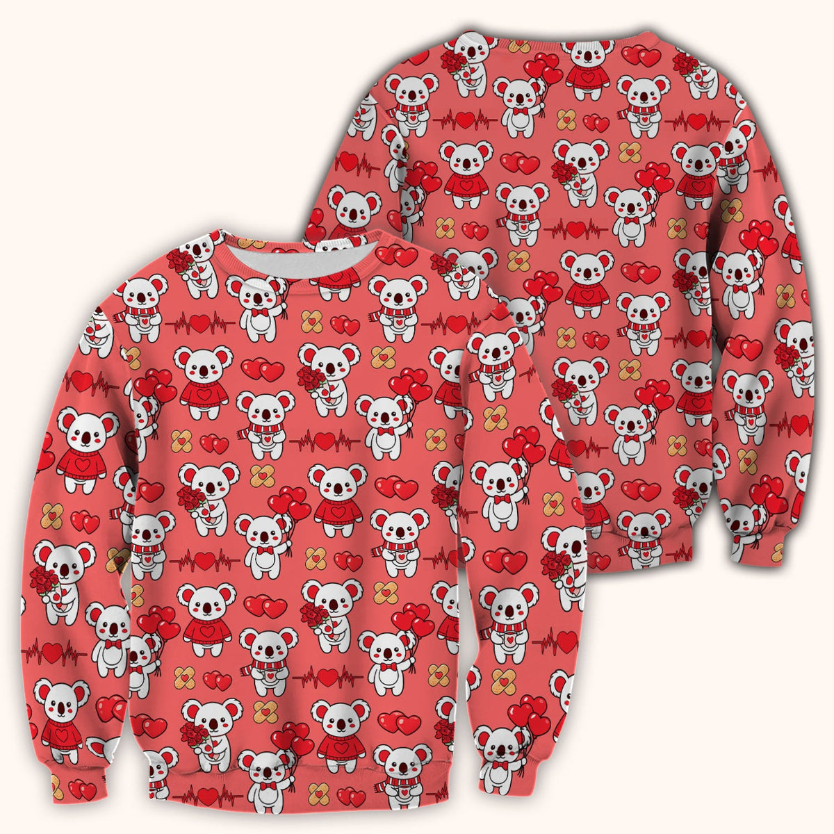 Sweet Koala Scrub Top - Valentines Day Gift For Nurse
