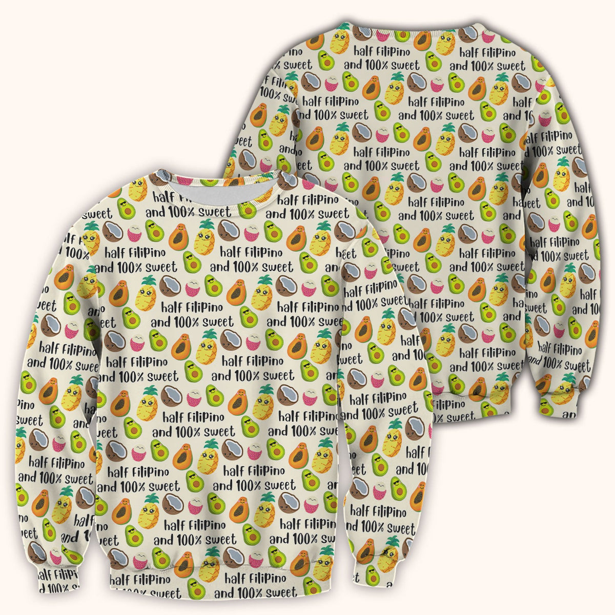 Avocado Fruit Filipino Quote Nurse Scrub Top