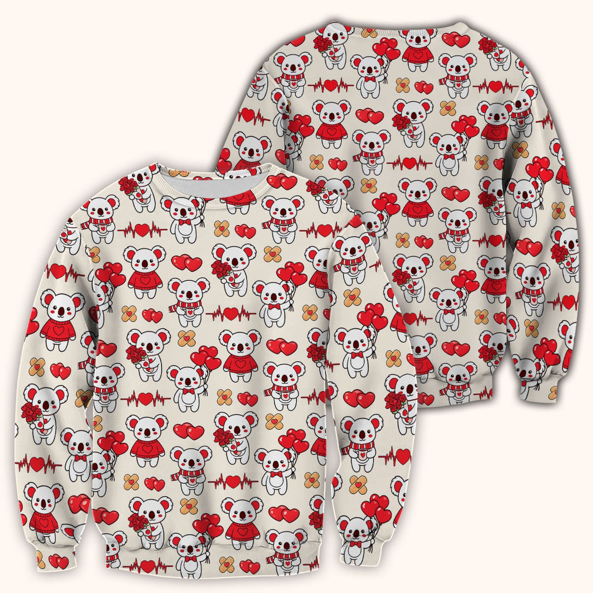 Sweet Koala Scrub Top - Valentines Day Gift For Nurse