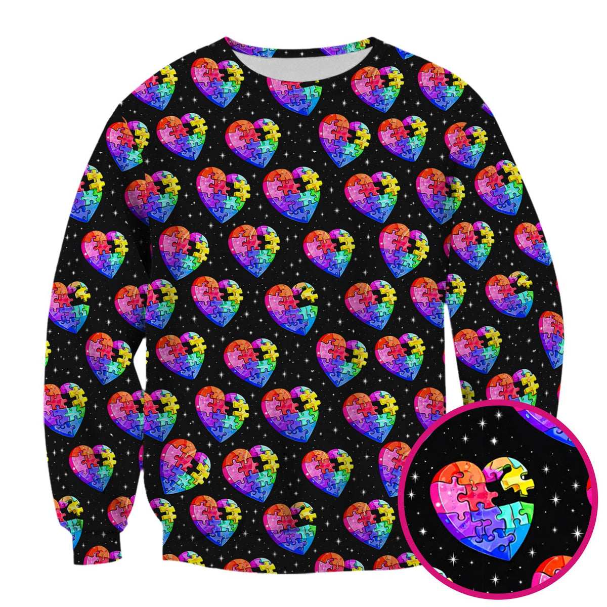 Personalized Rainbow Autism Heart Nurse Scrub Top