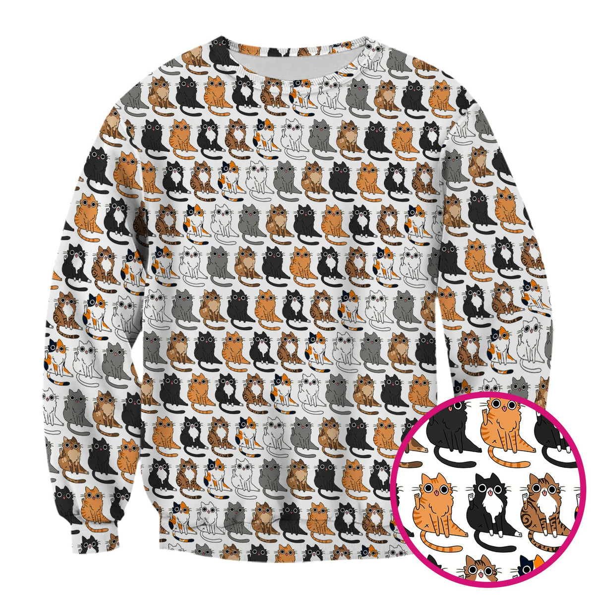 Cat Pattern Nurse Scrub Top