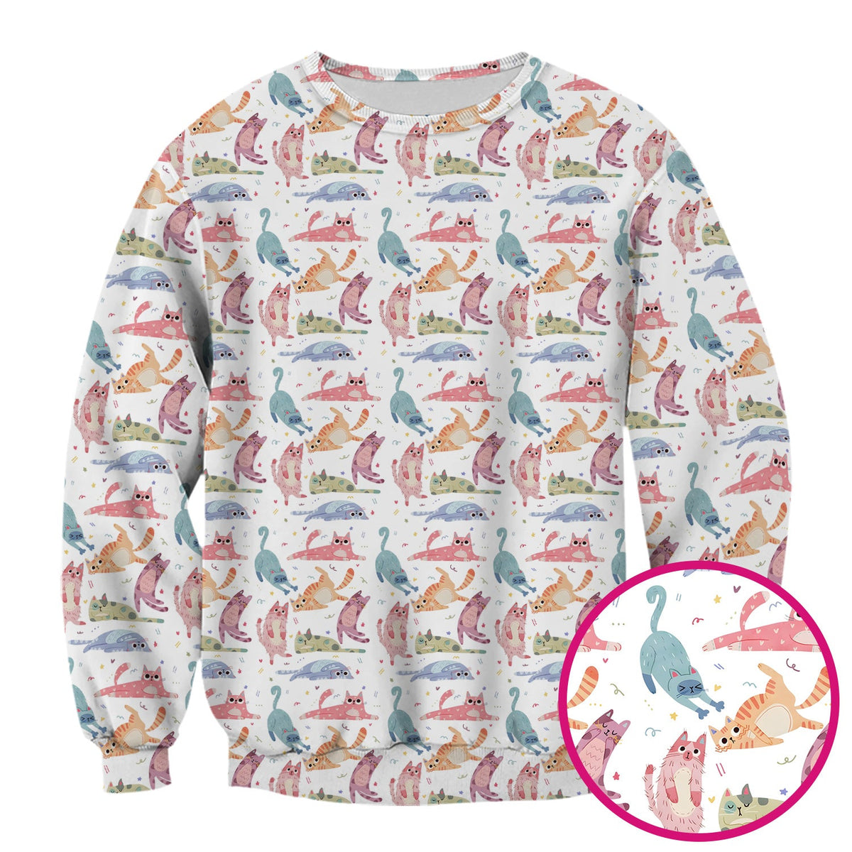 Pastel Cat Nurse Scrub Top
