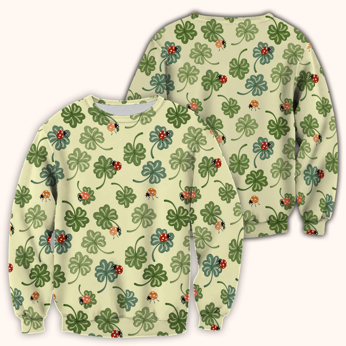 Clover And Ladybug Lucky Garden Nurse Scrub Top