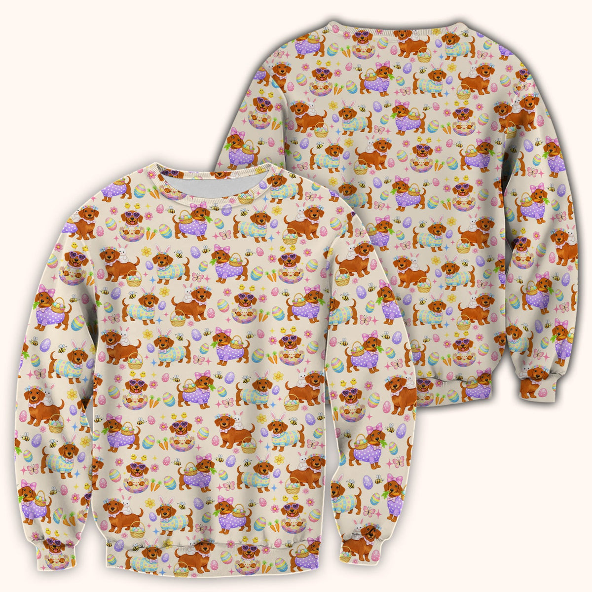 Easter Dachshund Nurse Scrub Top