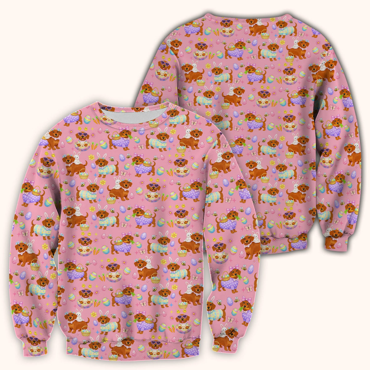 Easter Dachshund Nurse Scrub Top