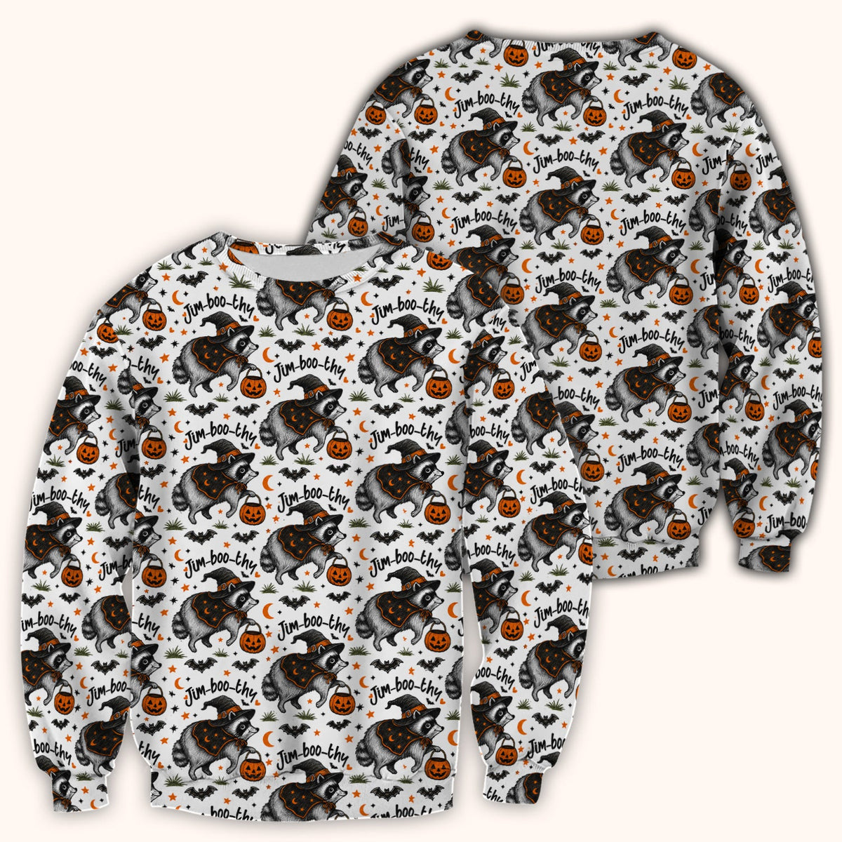 Jim Boo Thy Raccoon Nurse Scrub Top