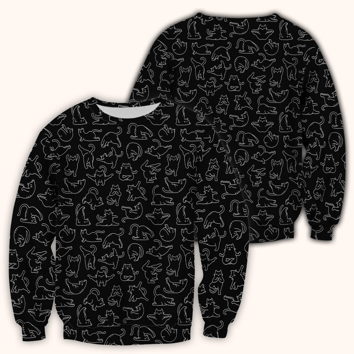 Cat Outline Playing Gothic Nurse Scrub Top