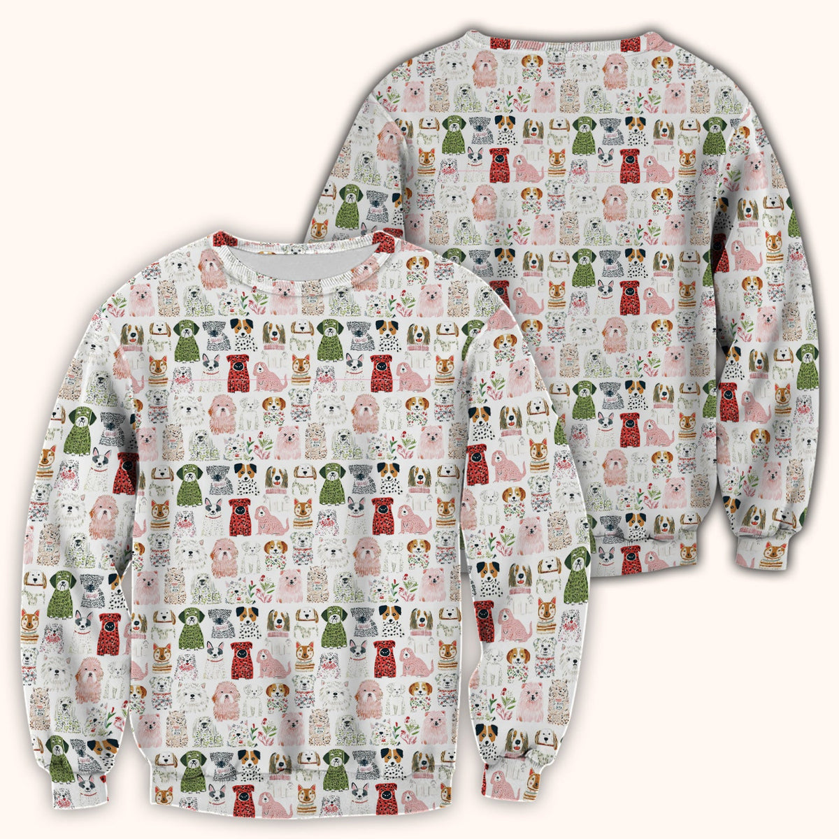 Dog Breeds Nurse Scrub Top