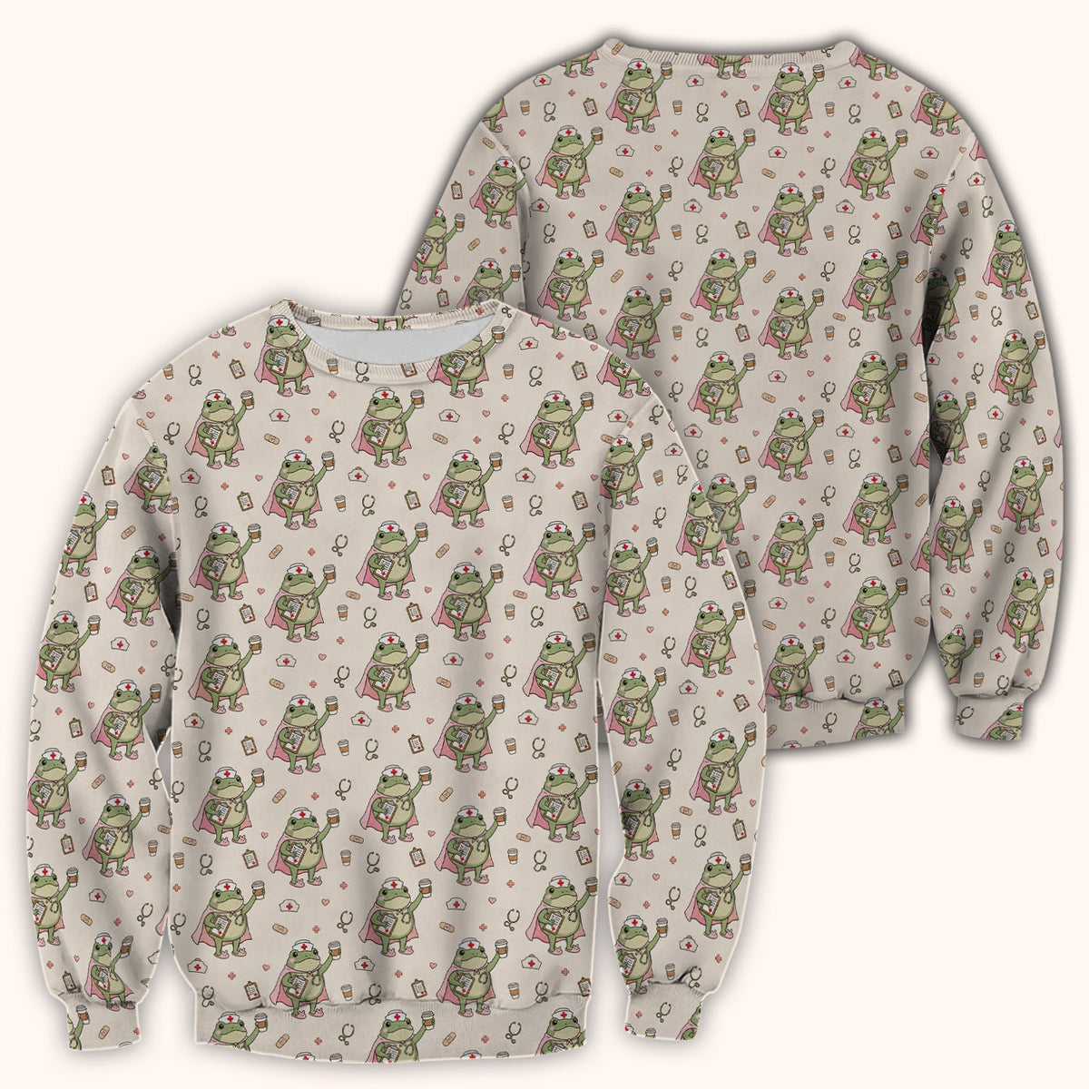 Super Nurse Frog Scrub Top