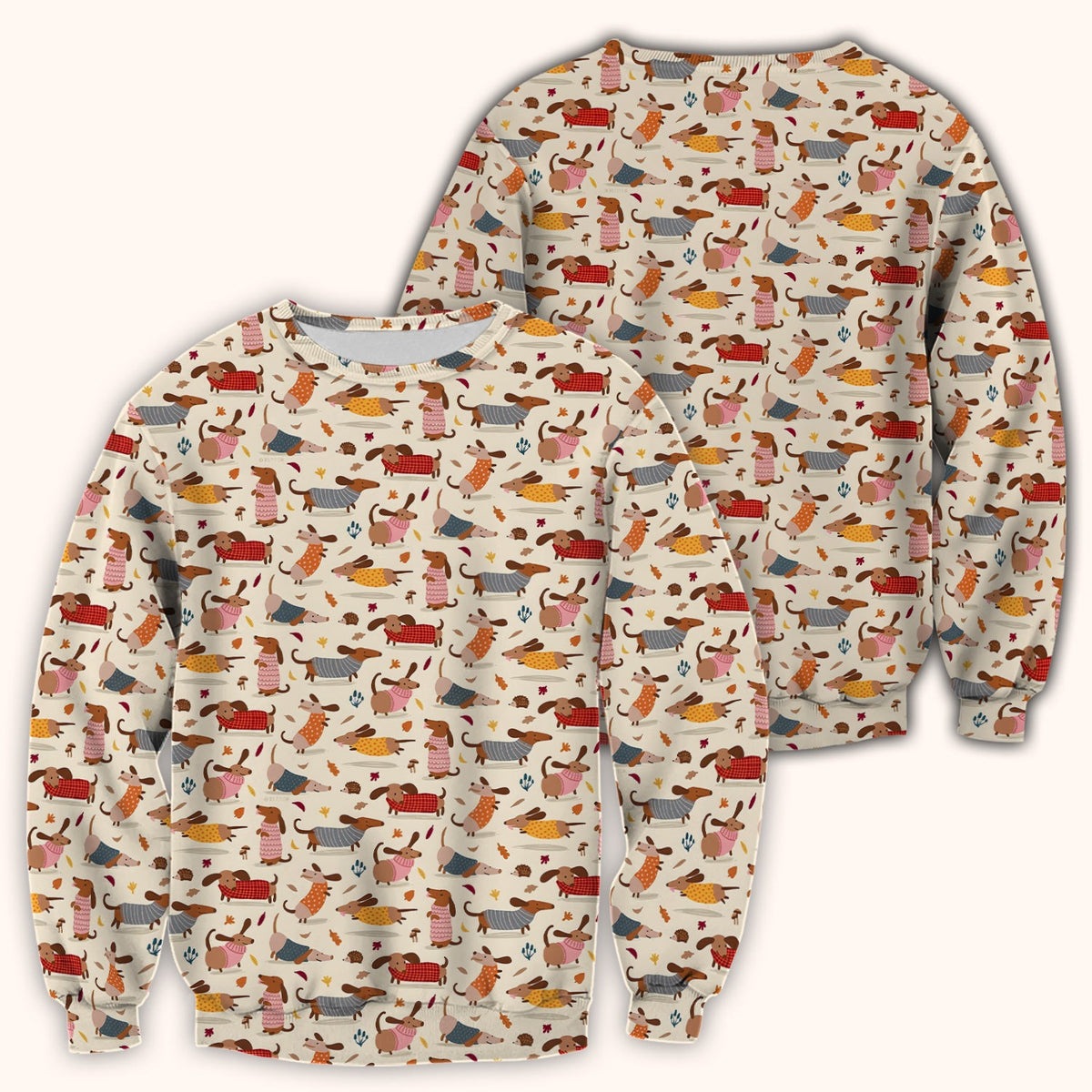 Cute Autumn Dachshund Nurse Scrub Top