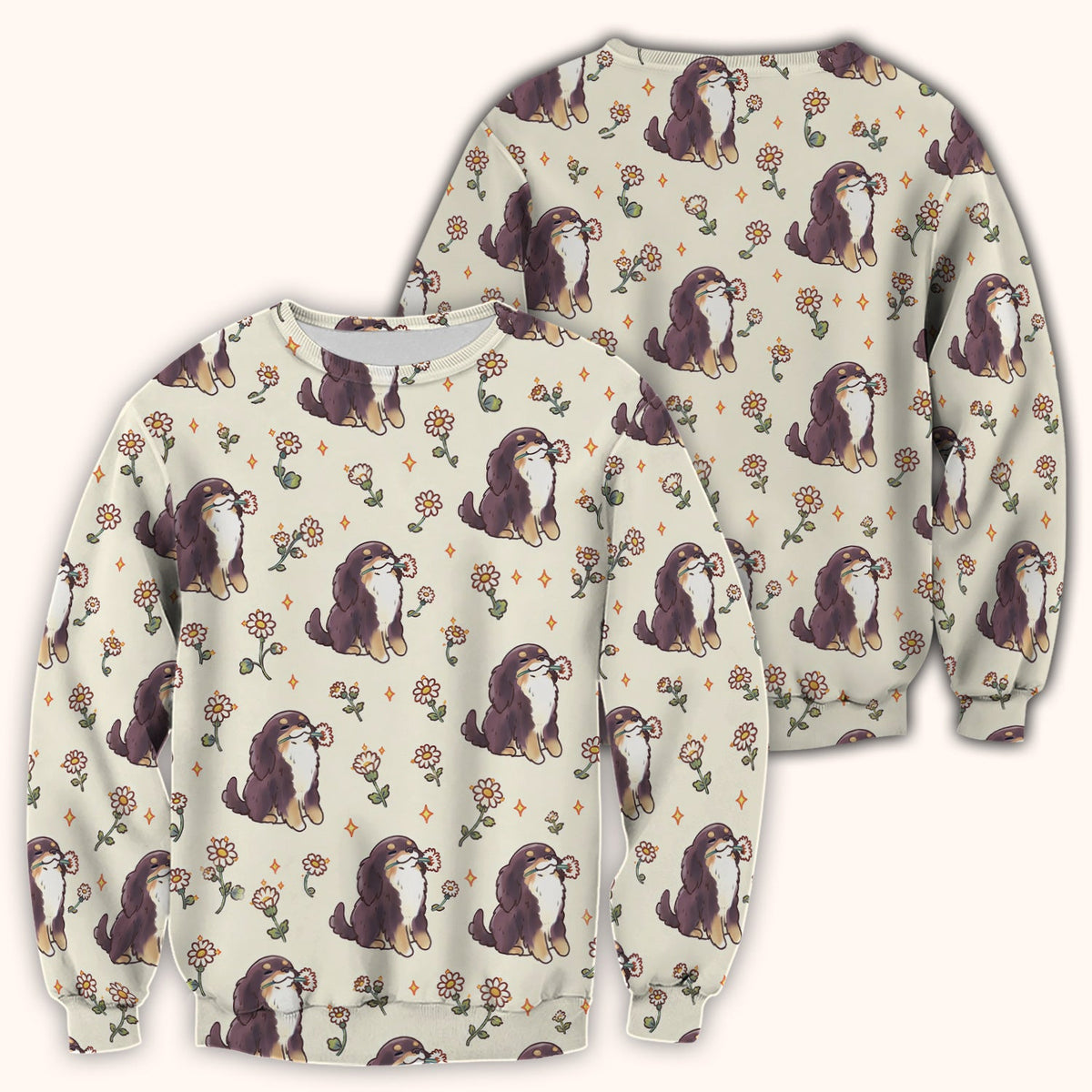 Floral Otter Daisy Nurse Scrub Top