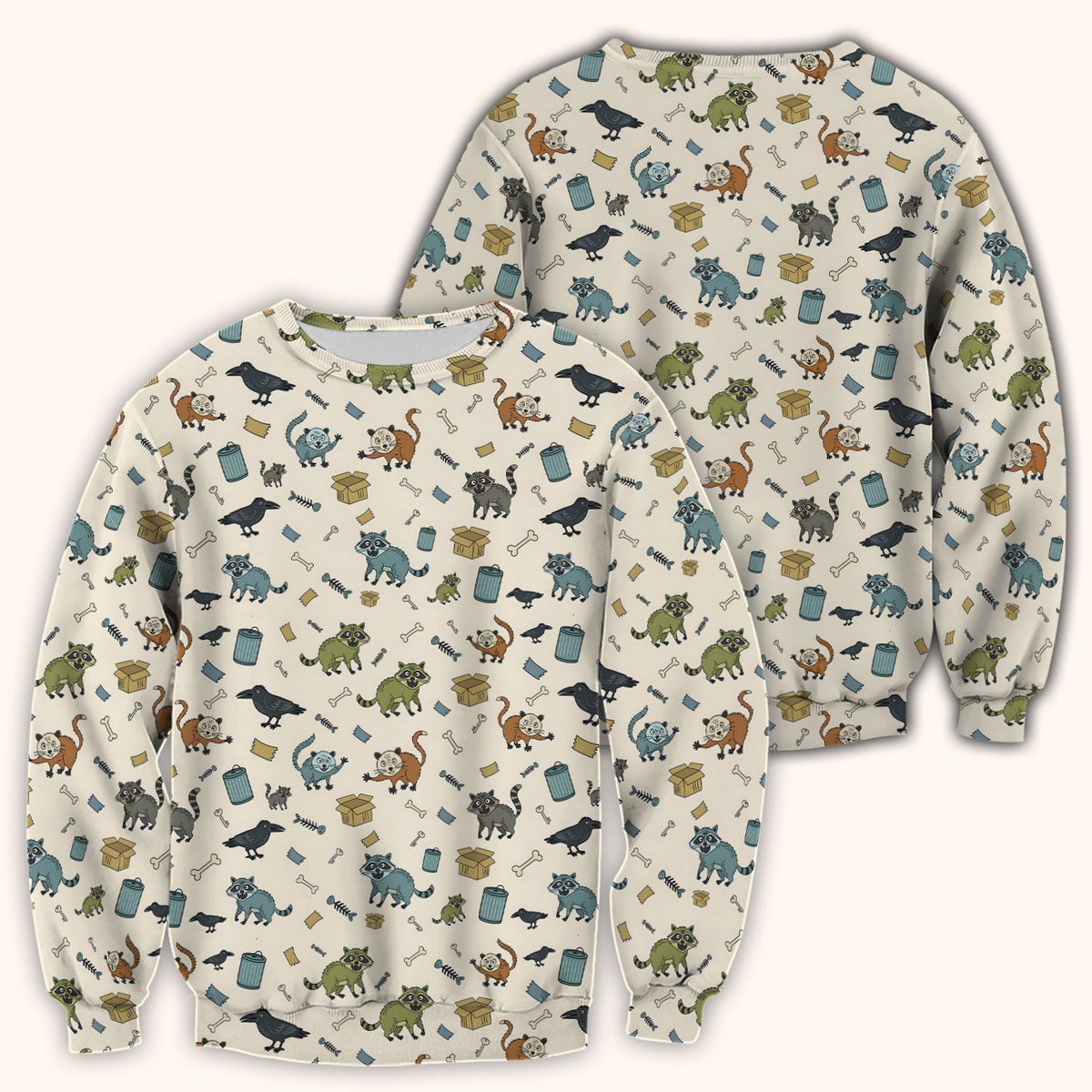 Trash Raccoon Nurse Scrub Top